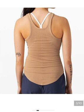 Lululemon women’s Full Day ahead Racerback Tank Top in Beige